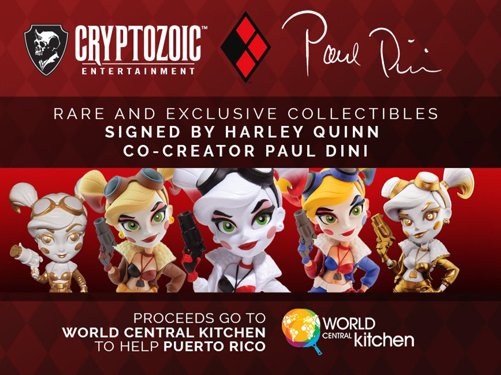 Cryptozoic propose une vente aux enchères de Figurines Harley Quinn