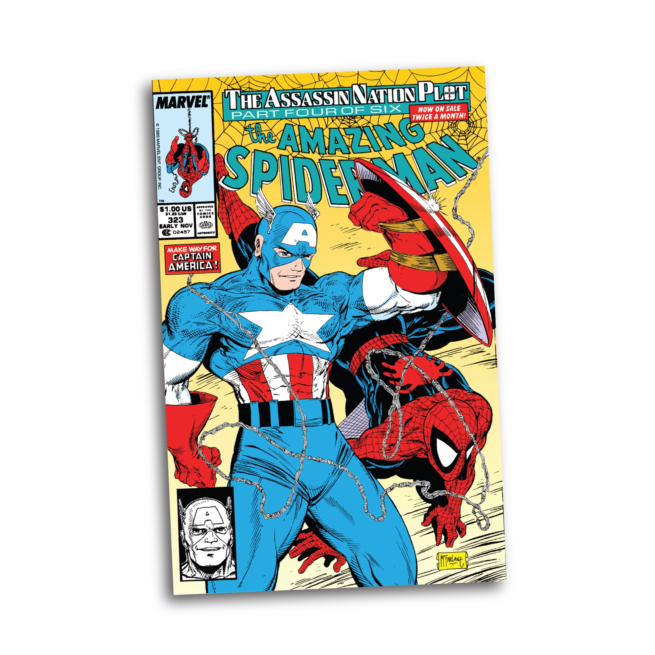 Captain America statuette PVC 1-6 The Amazing Spider-Man #323 Marvel Collection McFarlane Toys 28 cm 787926147728 kingdom-figurine (7) Captain America statuette PVC 1-6 The Amazing Spider-Man #323 Marvel Collection McFarlane Toys 28 cm 787926147728 kingdom-figurine (7)