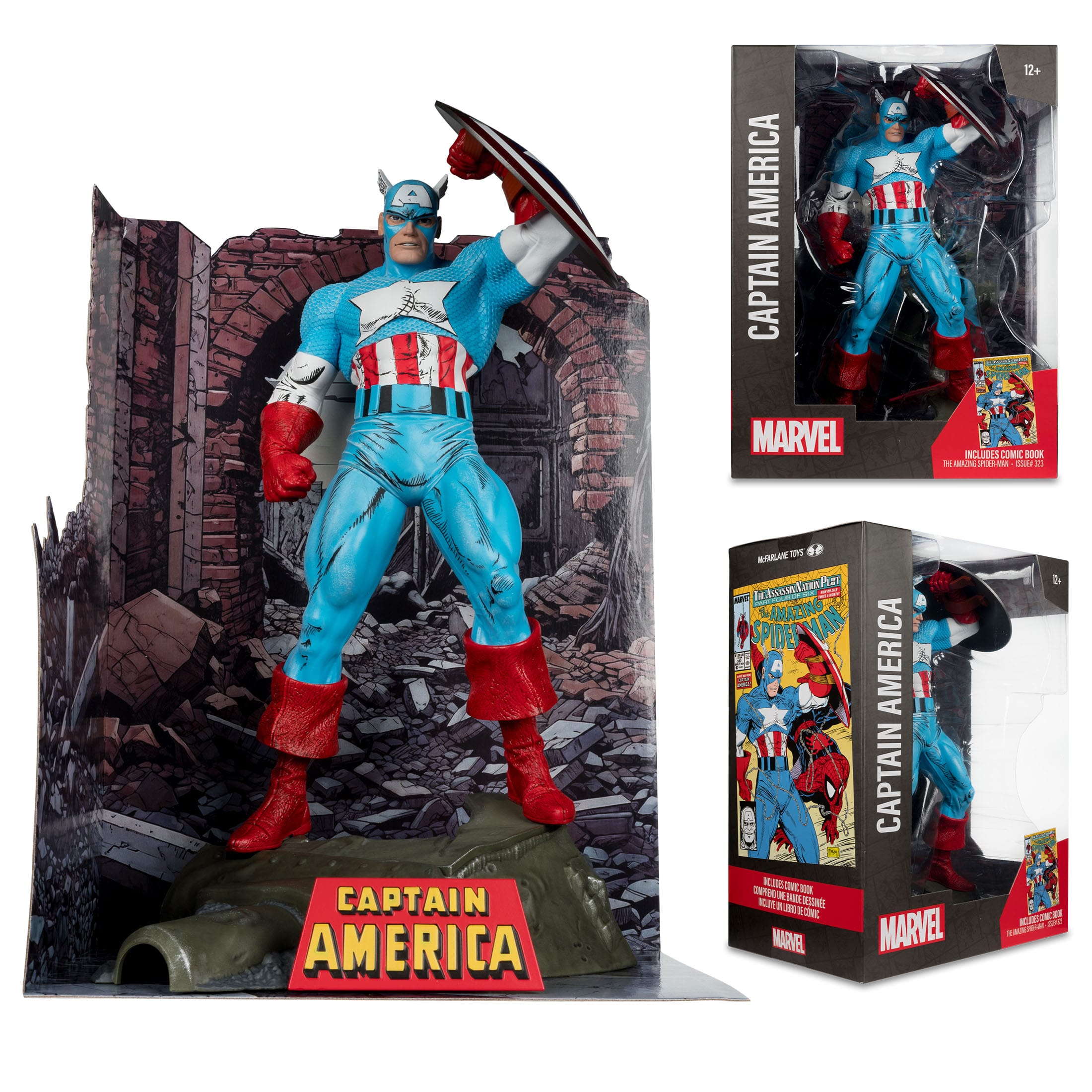 Captain America statuette PVC 1-6 The Amazing Spider-Man #323 Marvel Collection McFarlane Toys 28 cm 787926147728 kingdom-figurine (8) Captain America statuette PVC 1-6 The Amazing Spider-Man #323 Marvel Collection McFarlane Toys 28 cm 787926147728 kingdom-figurine (8)